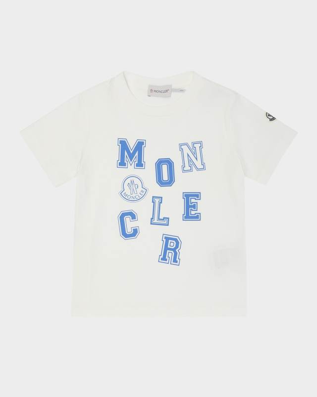 Boy's Scattered Block Letter Logo-Print T-Shirt, Size 4-